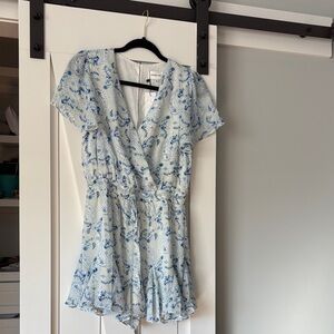 Sugarlips Blue and White Floral Romper